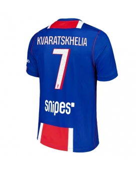 Paris Saint-Germain Khvicha Kvaratskhelia #7 Maglia Gara Casa Repliche 2026-27 Maniche Corte
